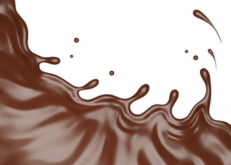 Chocolate Splasht Png File , 3D Rendering, 3D Illustration