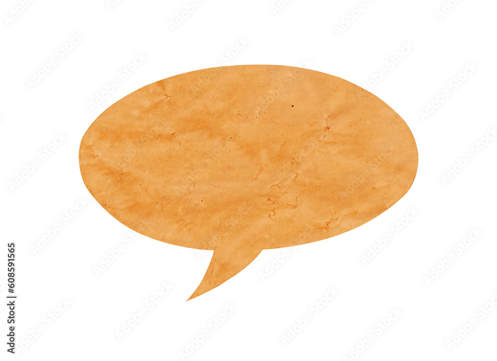 Poster retro bubble text paper isolated