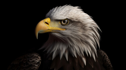 Obraz premium A bald eagle is shown in this image.generative ai