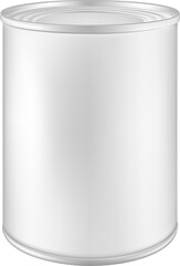 Blank metal tincan for soup, fish, beans and other products. Mock up tin can