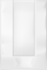 Transparent plastic shopping bag package template