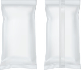 Transparent packaging mockup for food, chips