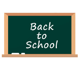 Blackboard for school learning back to school lettering vector illustration