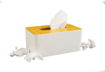 scattered tissue boxes. used tissue concept for health and flu