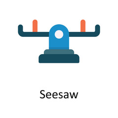 Seesaw Vector  Flat Icon Design illustration. Sports and games  Symbol on White background EPS 10 File