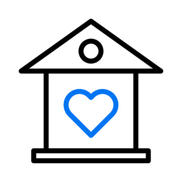 House love icon duocolor blue style valentine illustration symbol perfect.