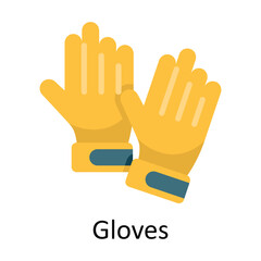 Gloves Vector  Flat Icon Design illustration. Sports and games  Symbol on White background EPS 10 File