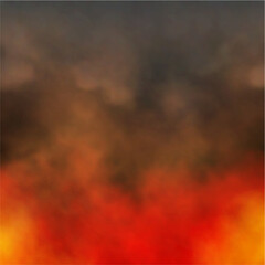 Editable vector illustration of dense smoke from a fire made using a gradient mesh
