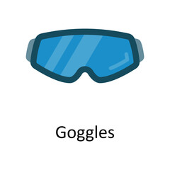 Goggles Vector  Flat Icon Design illustration. Sports and games  Symbol on White background EPS 10 File