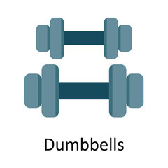 Dumbbells Vector  Flat Icon Design illustration. Sports and games  Symbol on White background EPS 10 File