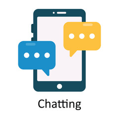Chatting Vector  Flat Icon Design illustration. Sports and games  Symbol on White background EPS 10 File