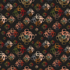 Dark background with abstract elements, vector, illustration