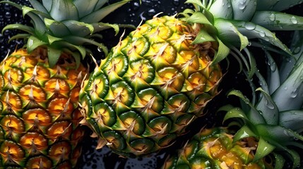pineapples detail shot