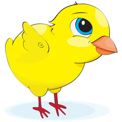 Cartoon chicken. illustration on a white background