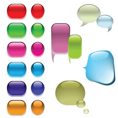 Vector illustration of a web icons on white