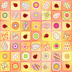Fototapeta na wymiar Abstract Easter holiday colorful seamless pattern background