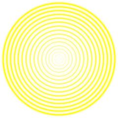 Yellow Abstract Circles, Optical Illusion