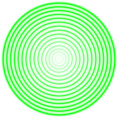 Green Abstract Circles, Optical Illusion