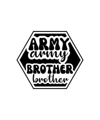 Army brother svg design