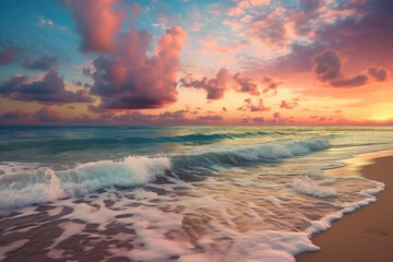 Naklejka na ściany i meble Free photos of tropical islands beaches during sunset