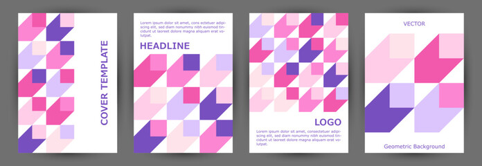 Obraz premium Corporate booklet cover layout collection graphic design. Minimalist style abstract journal