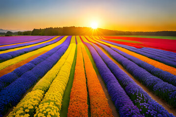 field of tulips