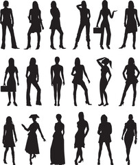 Vector Illustration of People Silhouettes 2. Business, Casual and Formal.