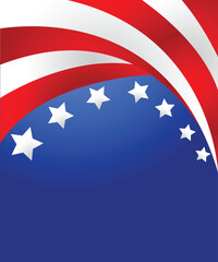 USA flag in style vector