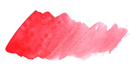 Abstract Red Watercolor Splash on White Background