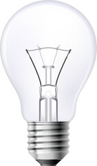 Filament lamp on a white background. Illustration for design