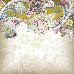 Fototapeta na wymiar Illustration of abstract floral background in asia style.
