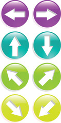 the color vector web arrow icon set eps 8