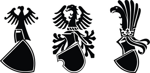 the vector medieval heraldic shield eps 8