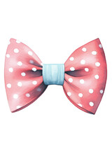 bow tie watercolor clipart cute isolated on white background