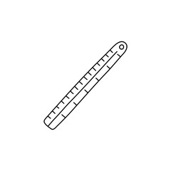 doodle icon. ruler. vector illustration