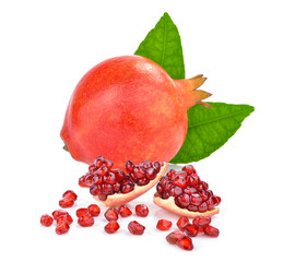 fruit pomegranate  isolated on white background
