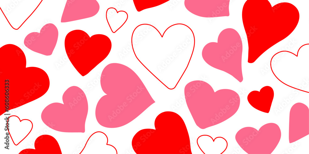 Poster Abstract heart shape pattern background