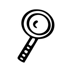 Hand drawn magnifying glass isolated