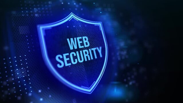 Web security. Cyber security, computer data encryption and internet protection.