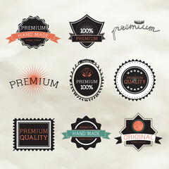 Vintage label Style with Nine Design Element , collection 16