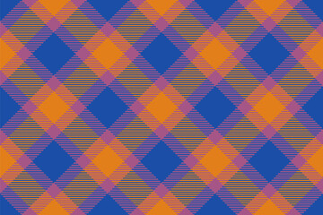 Seamless plaid texture of textile check tartan with a vector background fabric pattern.