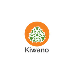 kiwano logo design vector templet,