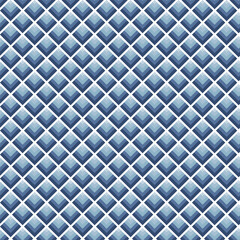 Blue rhomb regular seamless pattern. Vector illustration.