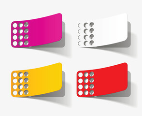 newsletter, realistic design elements