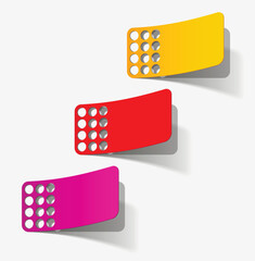 newsletter, realistic design elements