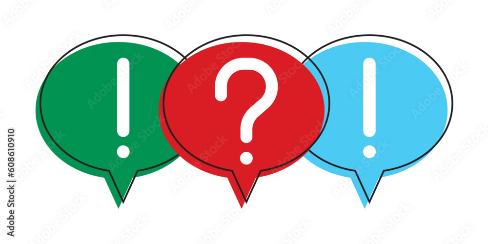 Poster question mark in bubble text. trendy sign element