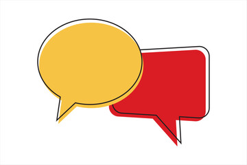 Round and rectangle bubble text