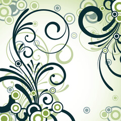 an abstract green floral background for design