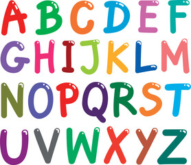Naklejka premium illustration of colorful Capital Letters Alphabet for education