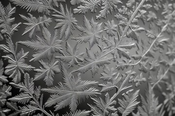 Frosty Pattern on Glass, Generative AI